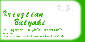 krisztian bulyaki business card